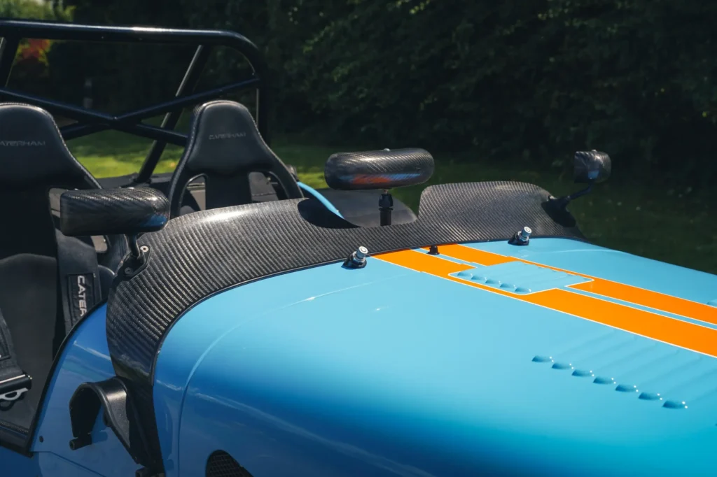 Caterham 620R, carbon wind deflector, Supercharged Duratec, Danish Blue