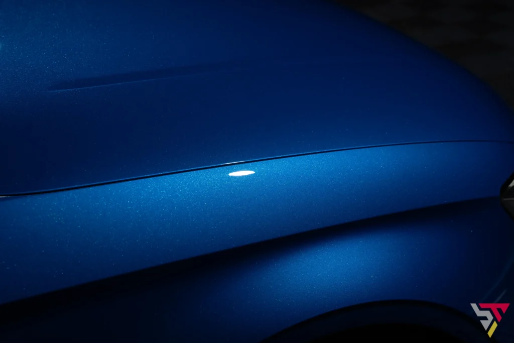 audi rs3 paintwork blue