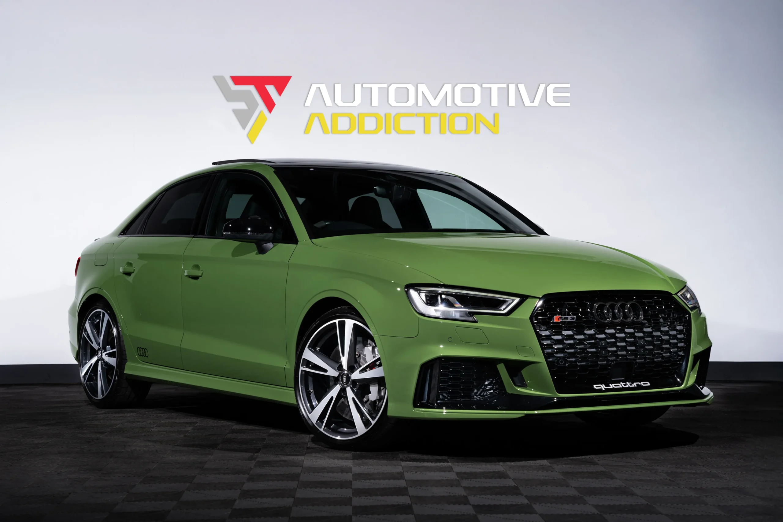Audi RS3 8V DAZA Saloon In Audi Exclusive Olive Green