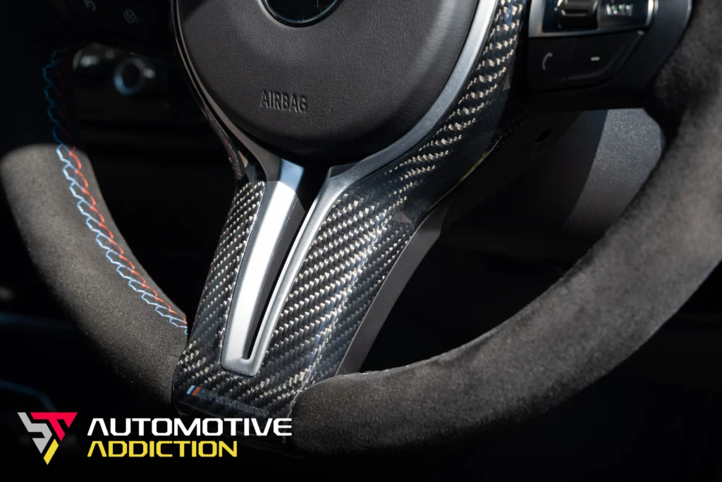 m performance carbon fibre steering wheel