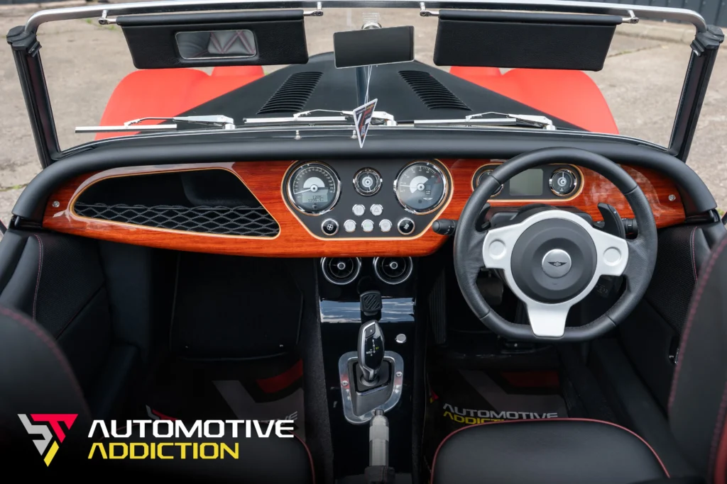 leather-topped walnut dash