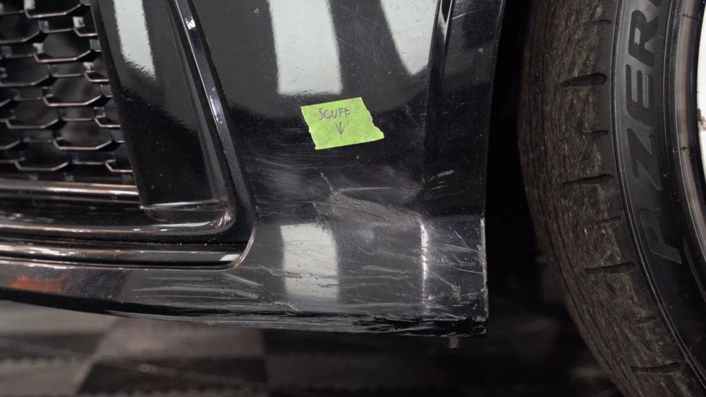 scuffed bumper