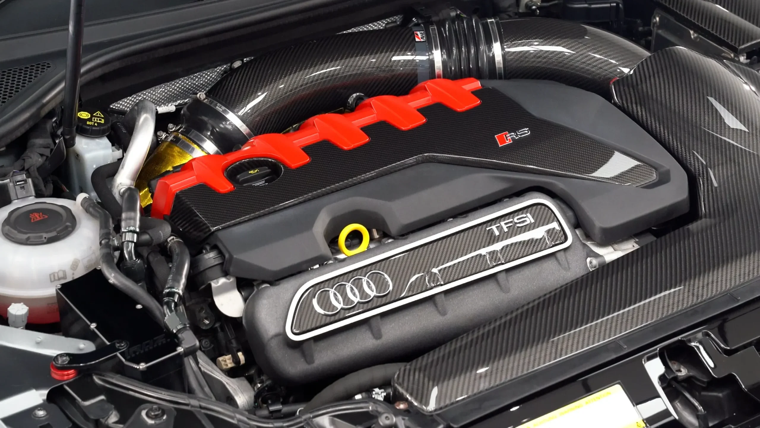 audi rs3 carbon fibre engine cover