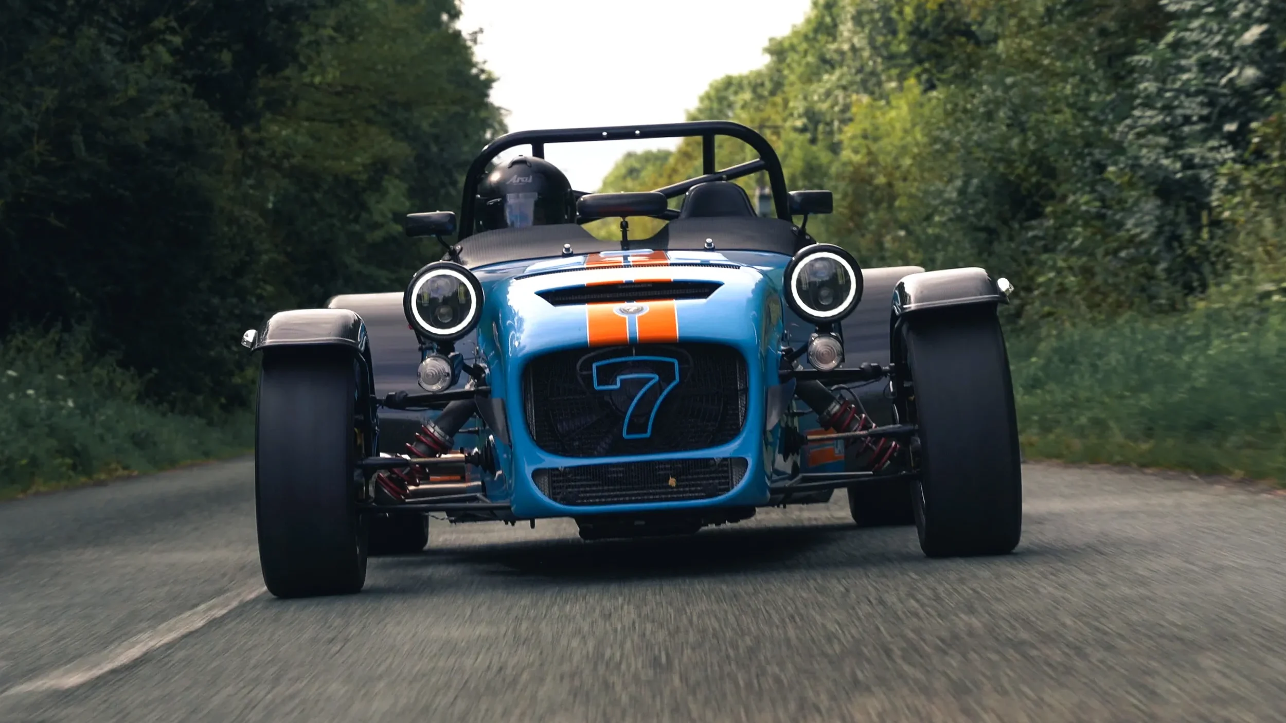 Caterham 620R, Supercharged Duratec, R-spec upgrades, Danish Blue, sequential gearbox

