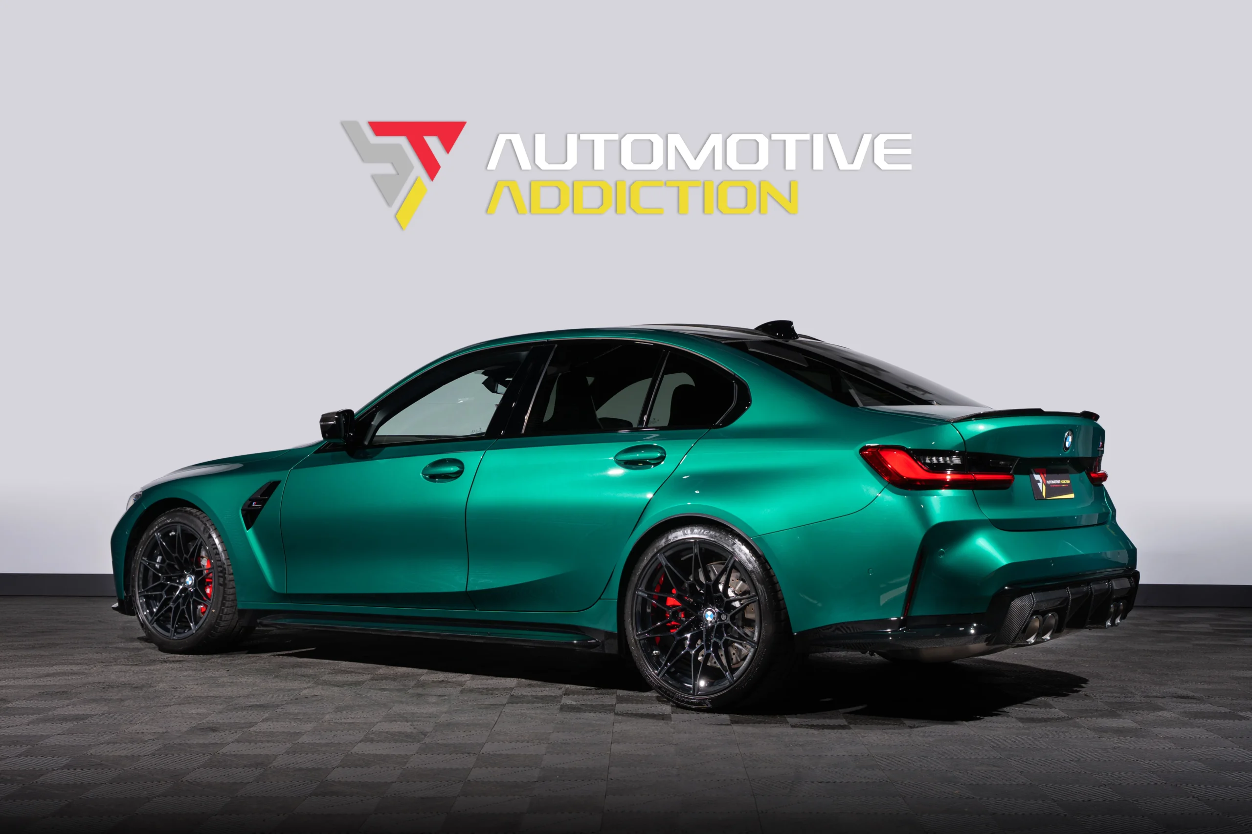 BMW M3 Isle Of Man Green Rear Angled