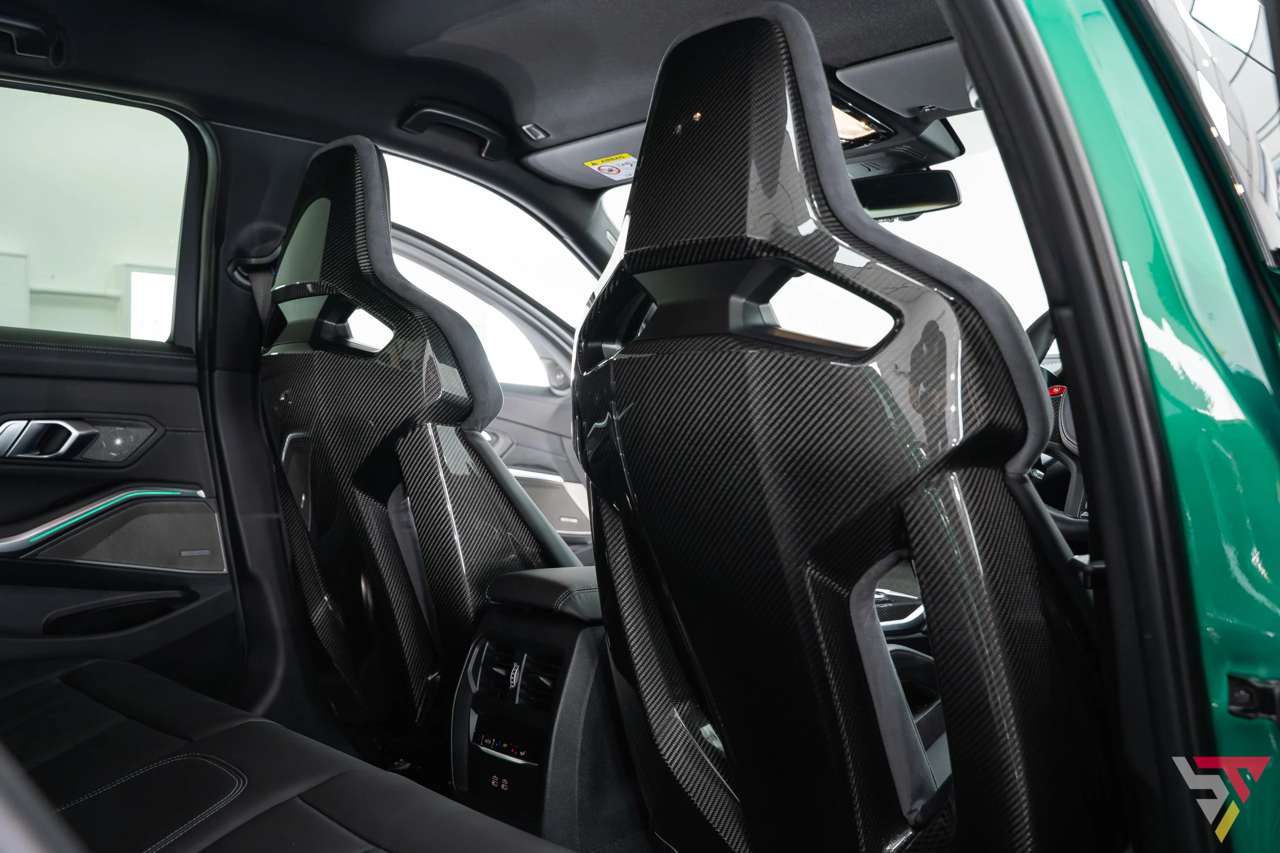 BMW M3 Isle Of Man Green Carbon Fibre Bucket Seats