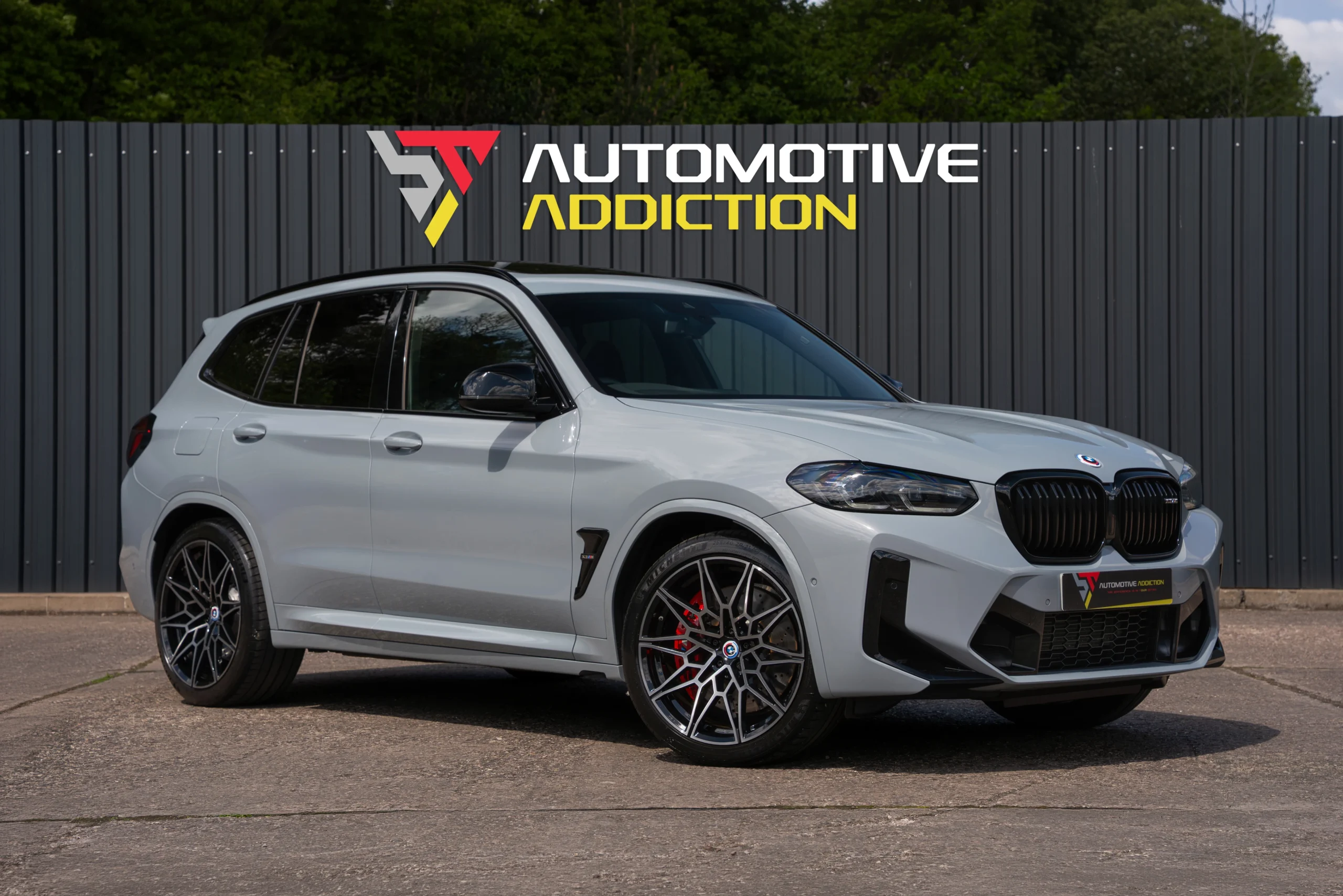BMW X3M Competition Brooklyn Grey LCI For Sale UK Used Front Angled