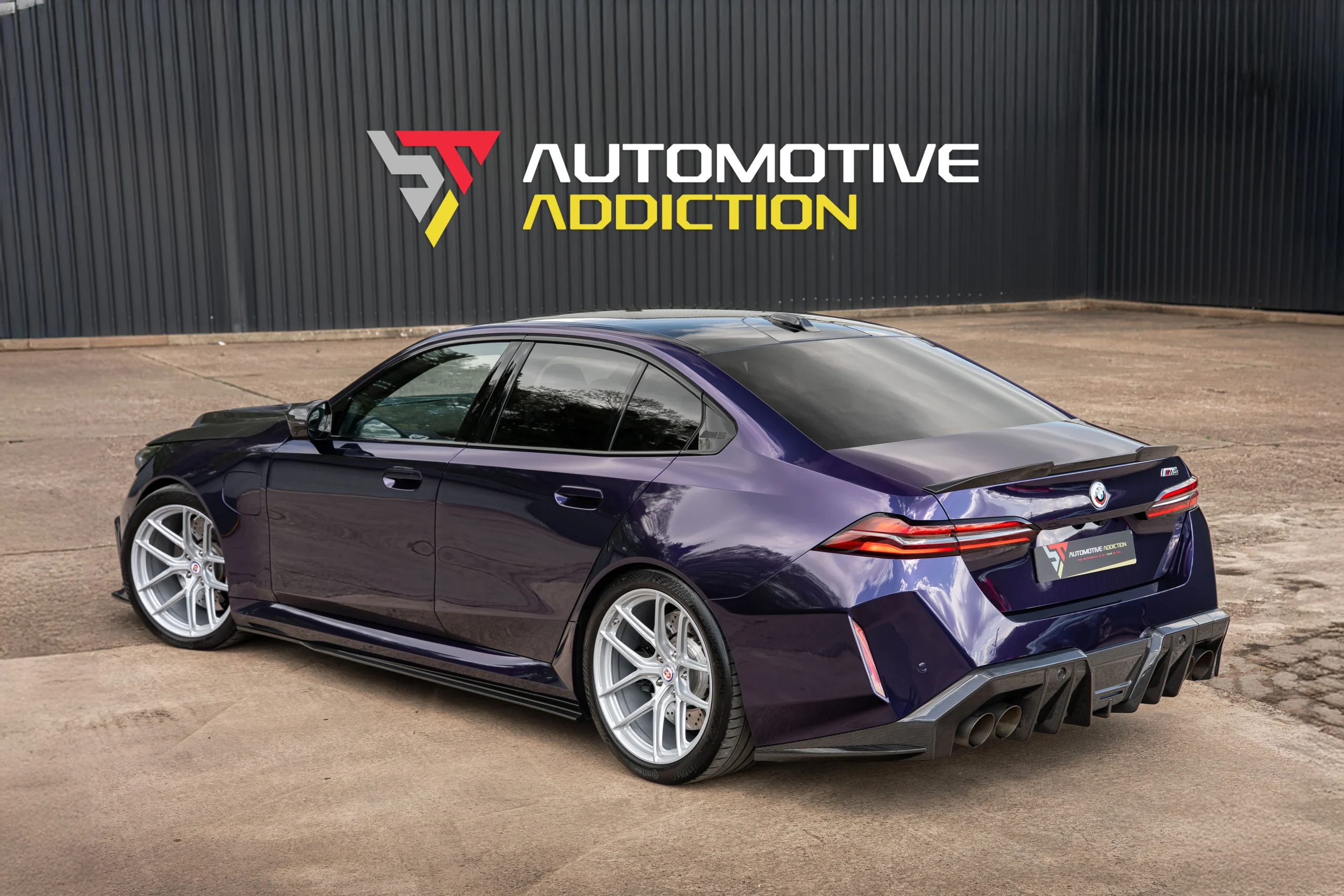 BMW M5 G90 AUTOID Build Midnight Purple For Sale UK Used Rear