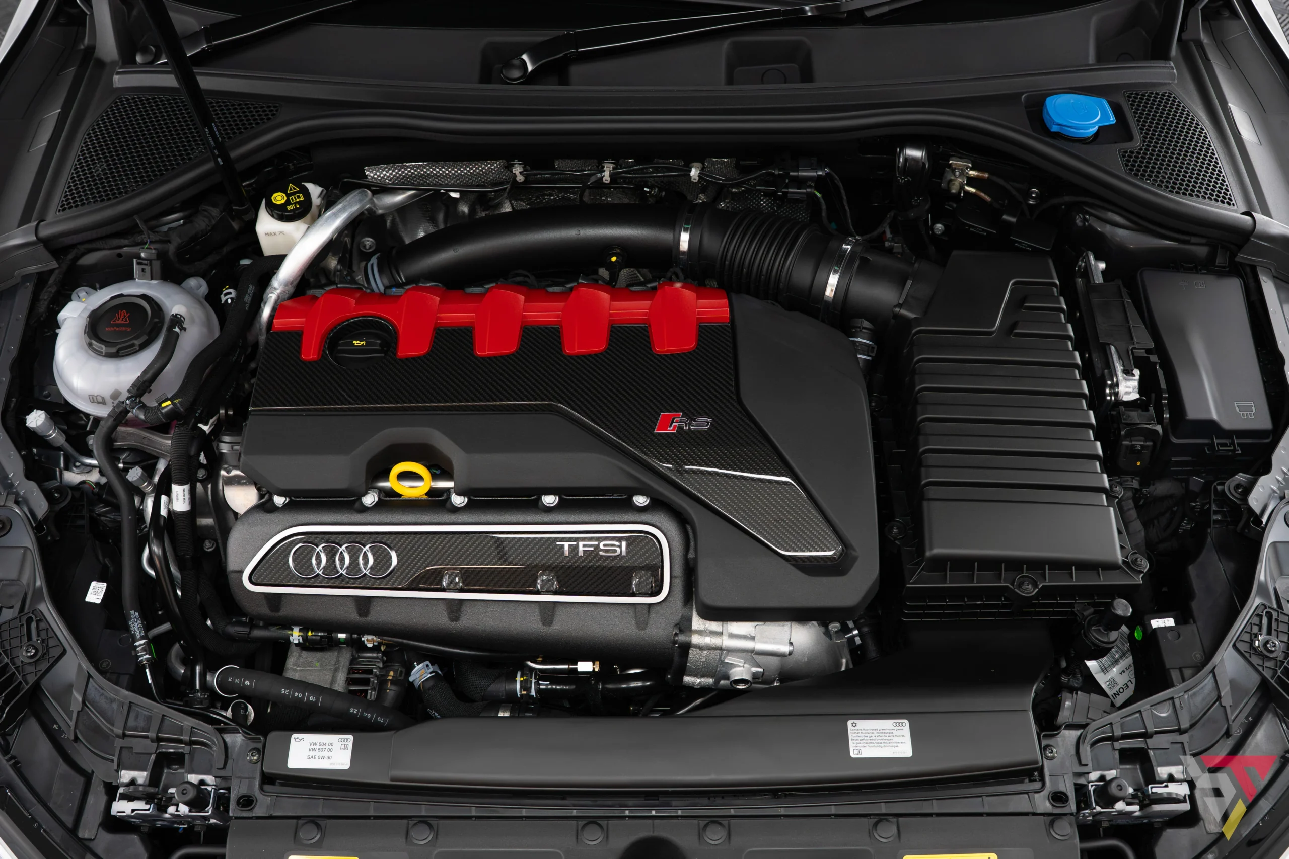 2025 Audi RS3 Carbon Black 8.5Y Sportback Daytona Grey Carbon Engine Bay