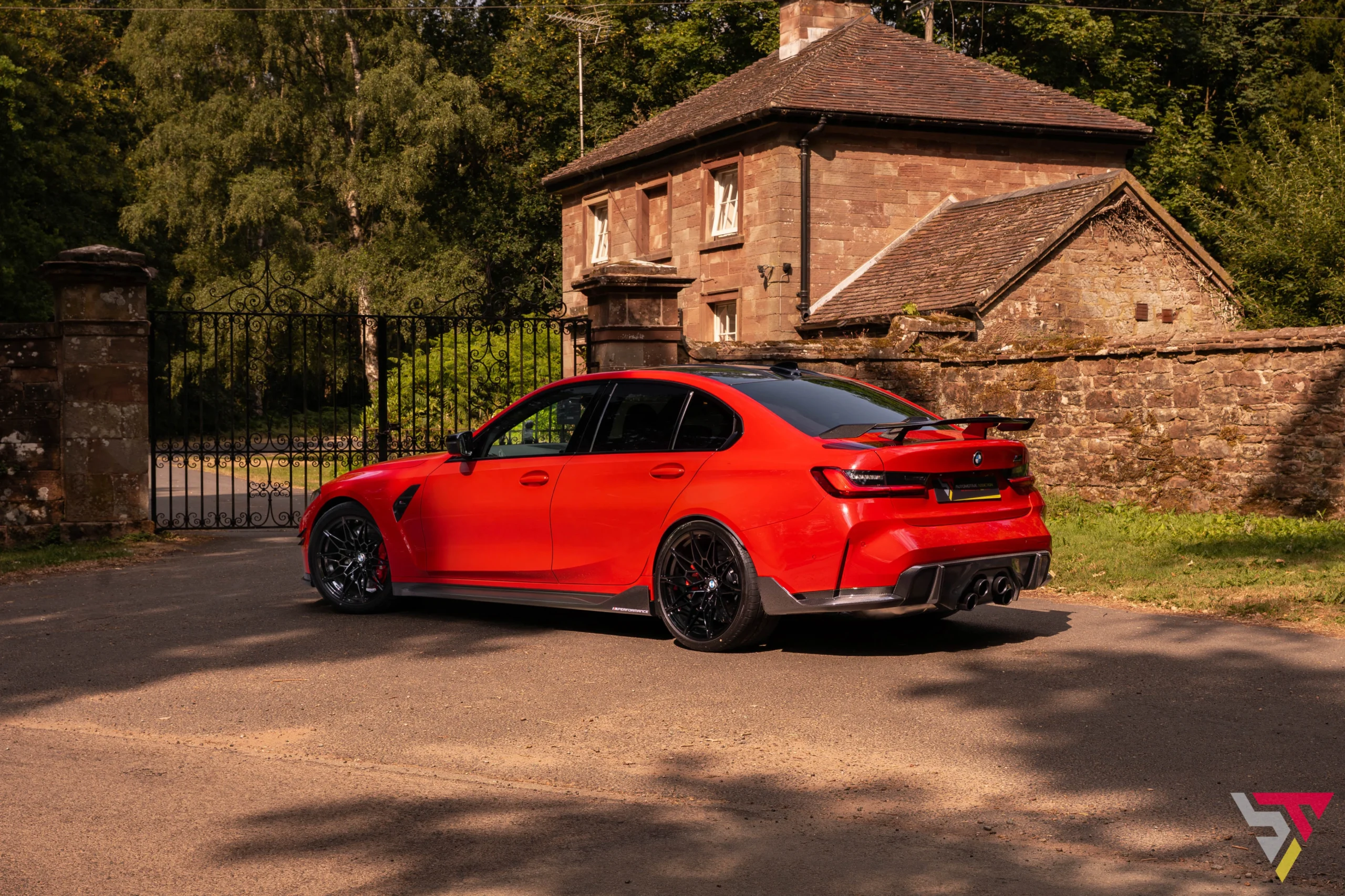 BMW M3 G80 M-Performance Parts in Toronto Red Rear