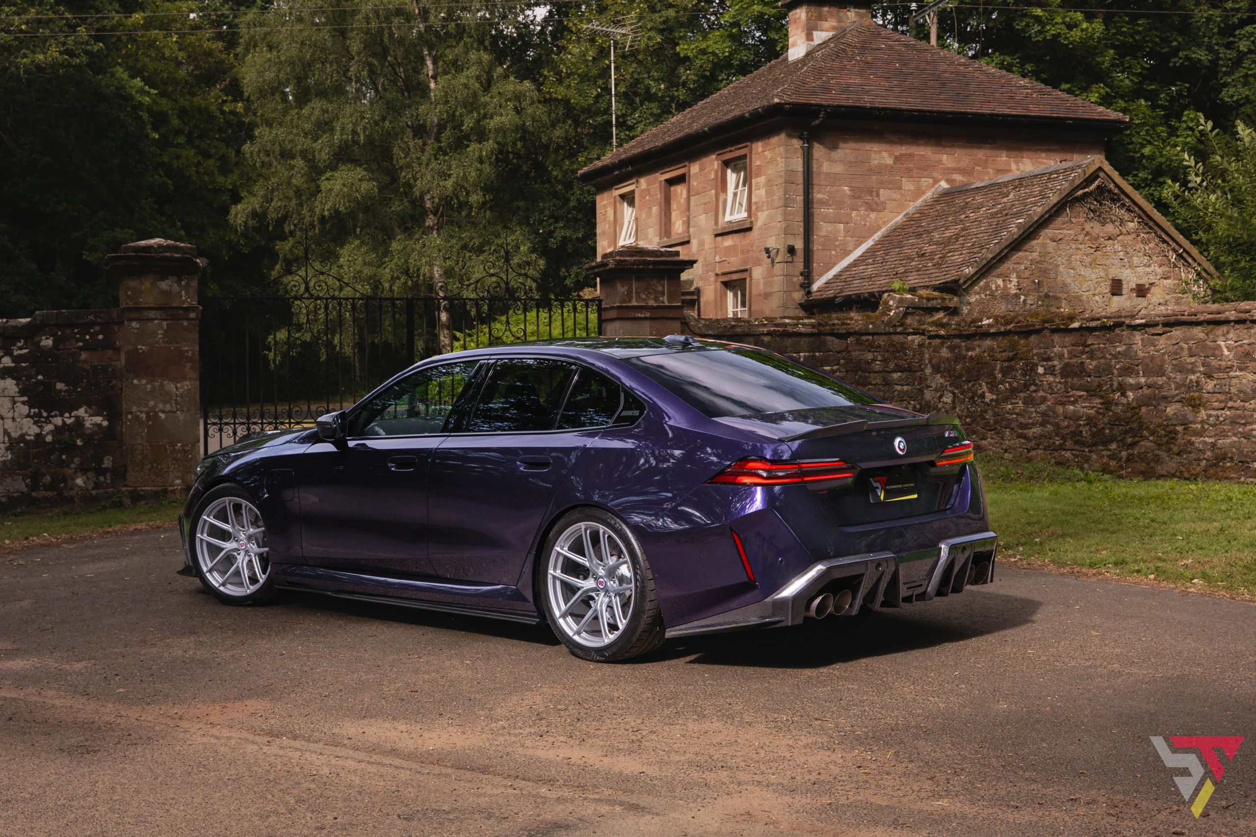 BMW M5 G90 AUTOID Build Midnight Purple For Sale UK Used rear angled