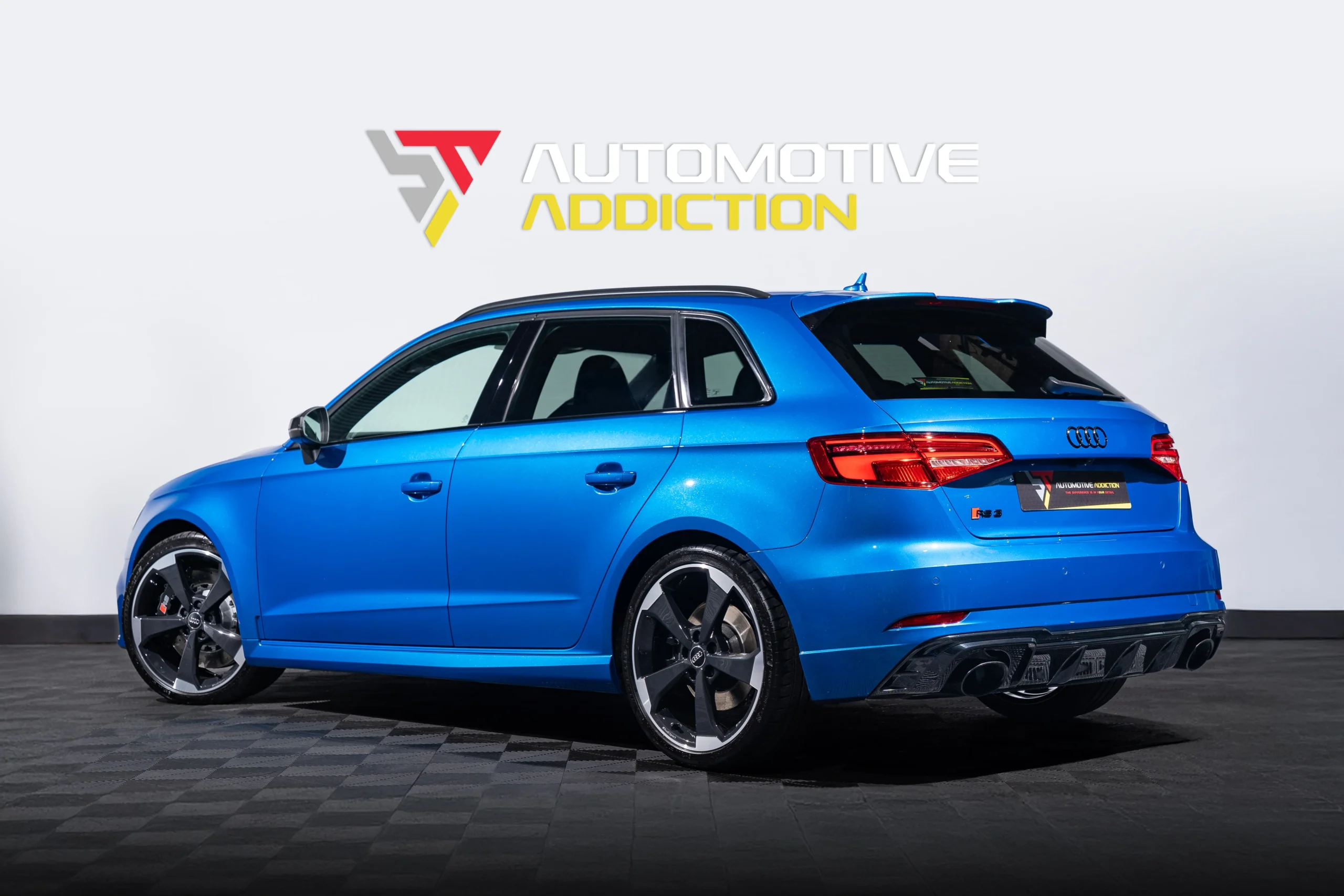 2018 Audi RS3 8V Ara Blue Sportback DAZA Non-OPF Rear