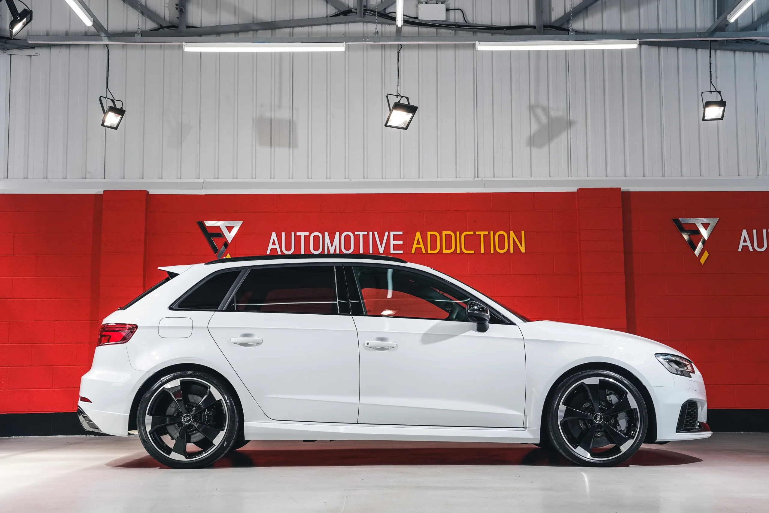 2018 Audi RS3 8V Glacier White Carbon Ceramic Brakes side