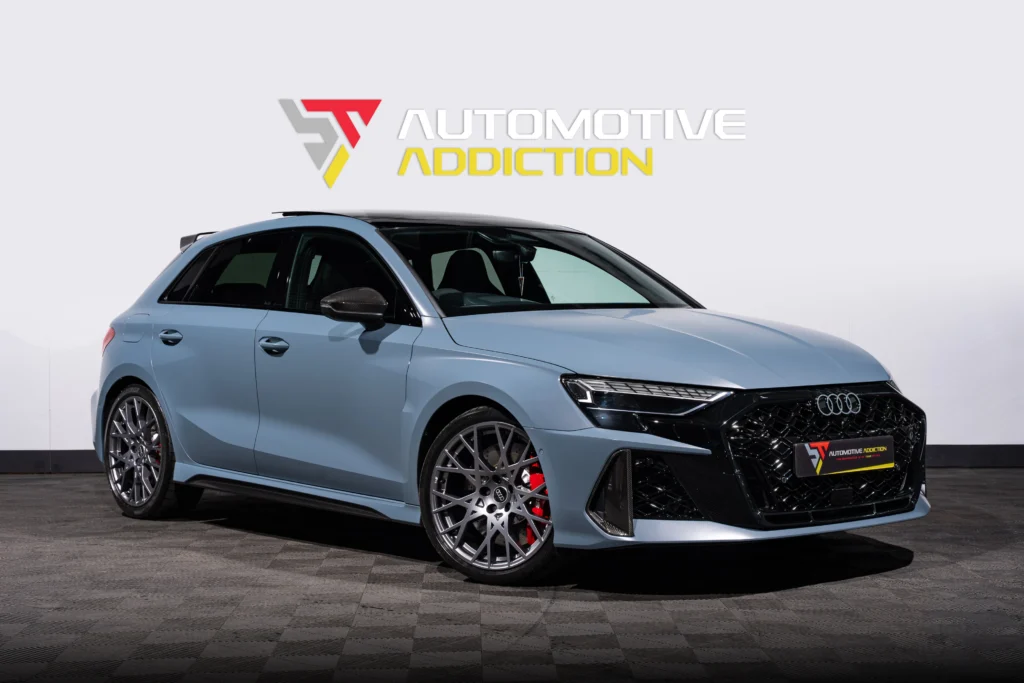 Audi RS3 Carbon Vorsprung Satin Kemora Grey PPF front angled