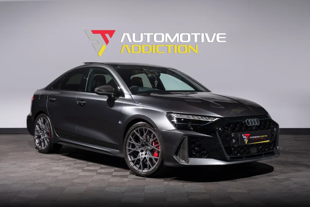 Audi RS3 Carbon Vorsprung Saloon Daytona Grey Front Angled