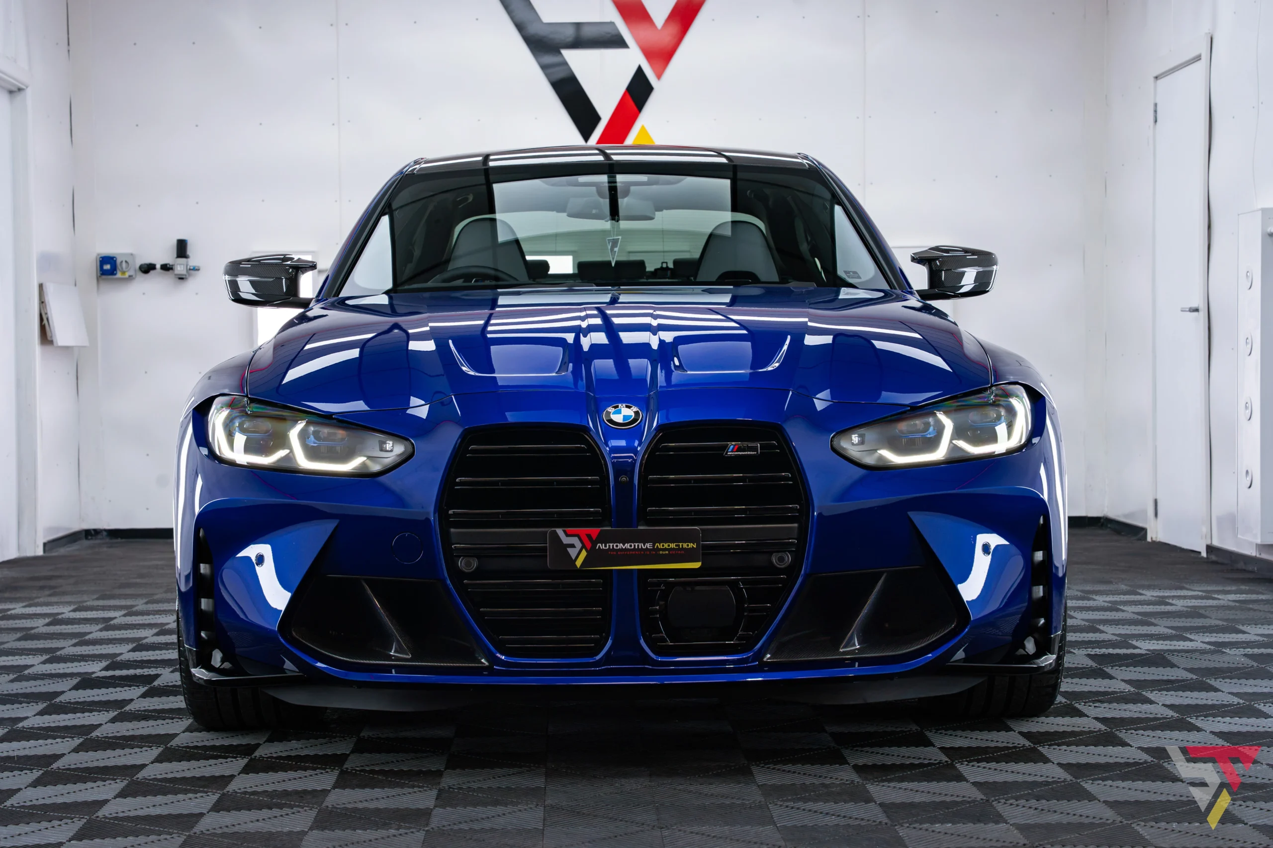 BMW M3 G80 Individual San Marino Blue front