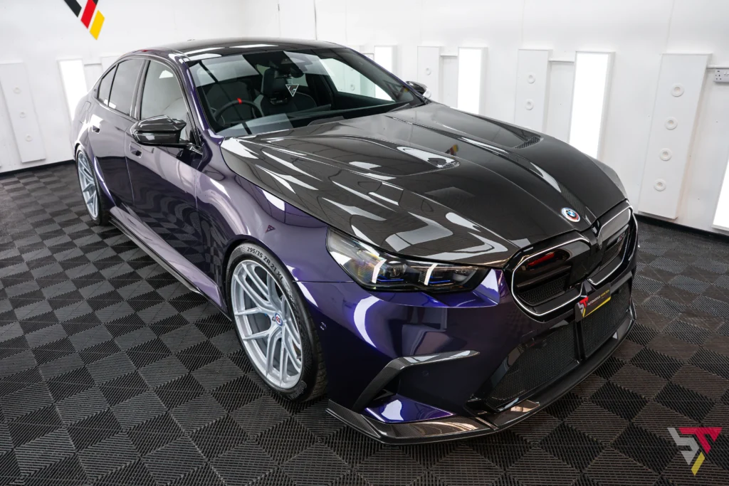 BMW M5 G90 AUTOID Build Midnight Purple For Sale UK Used Side