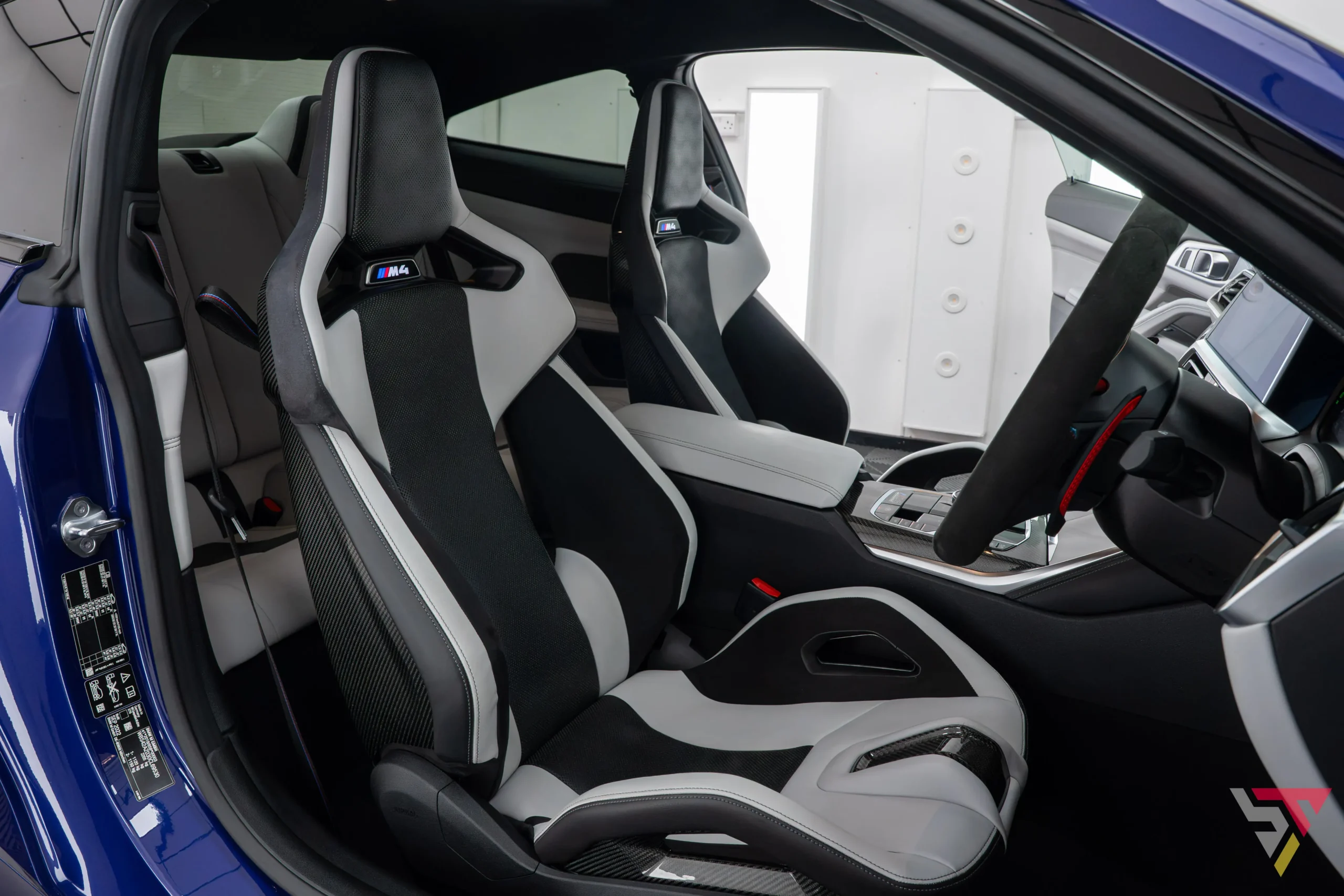 BMW Individual G82 M4 Ultimate Package Velvet Blue Bucket Seats