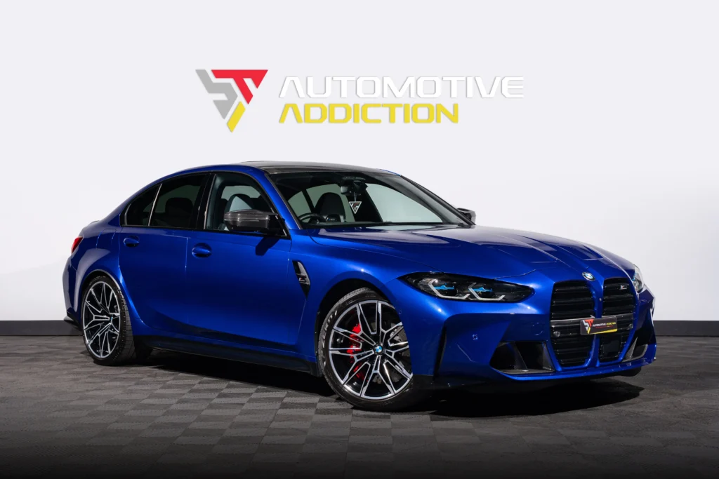 BMW M3 G80 Individual San Marino Blue Front