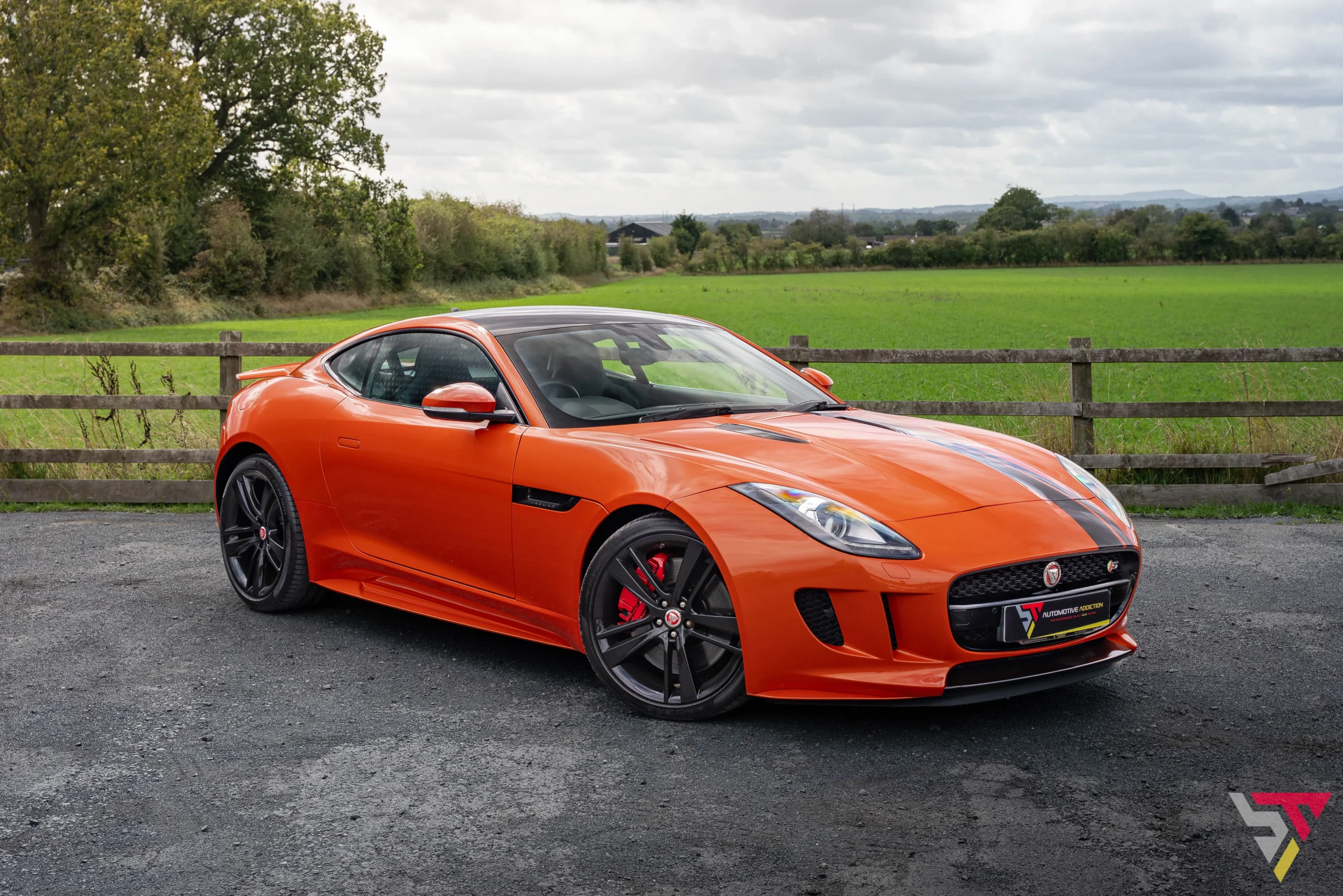 Jaguar F-Type S Firesand Orange Front Angled