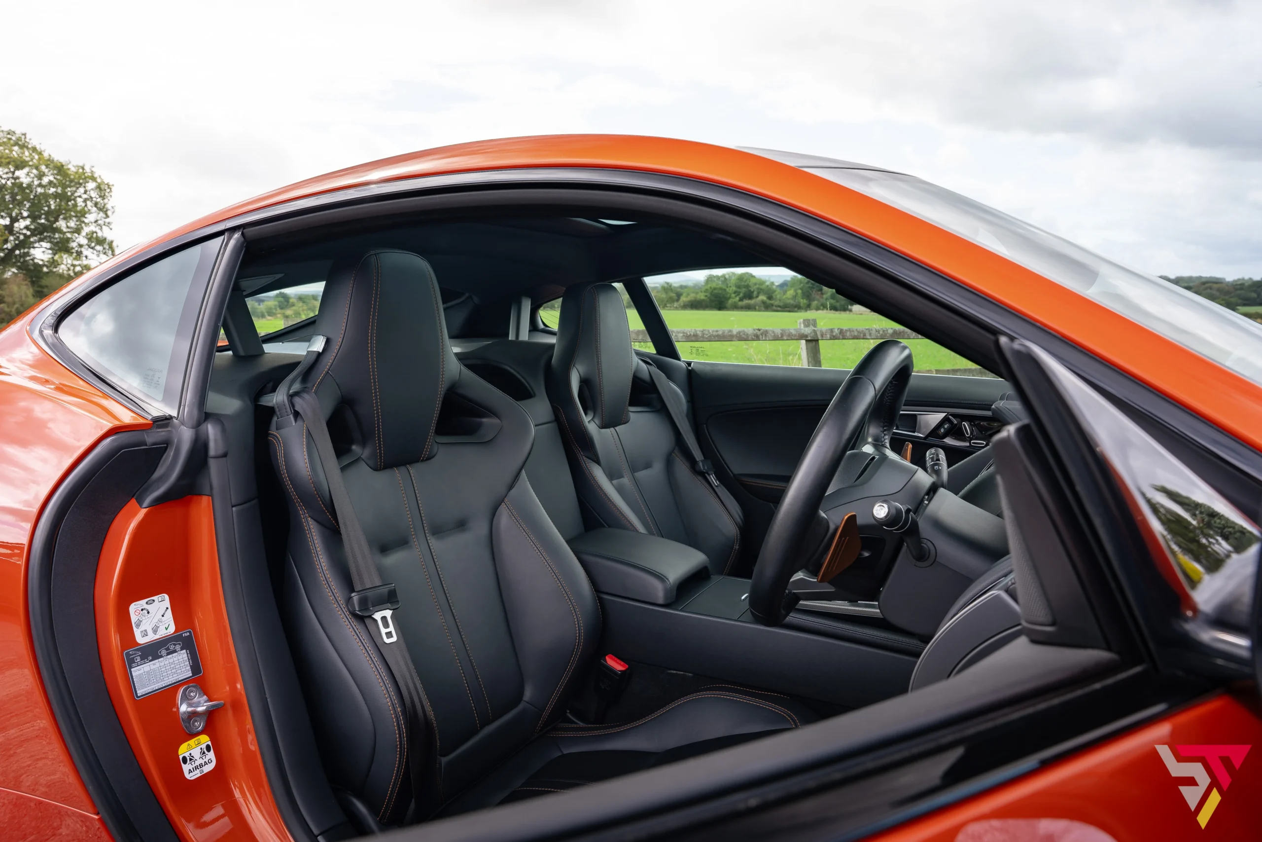 Jaguar F-Type S Firesand Orange Drivers seats