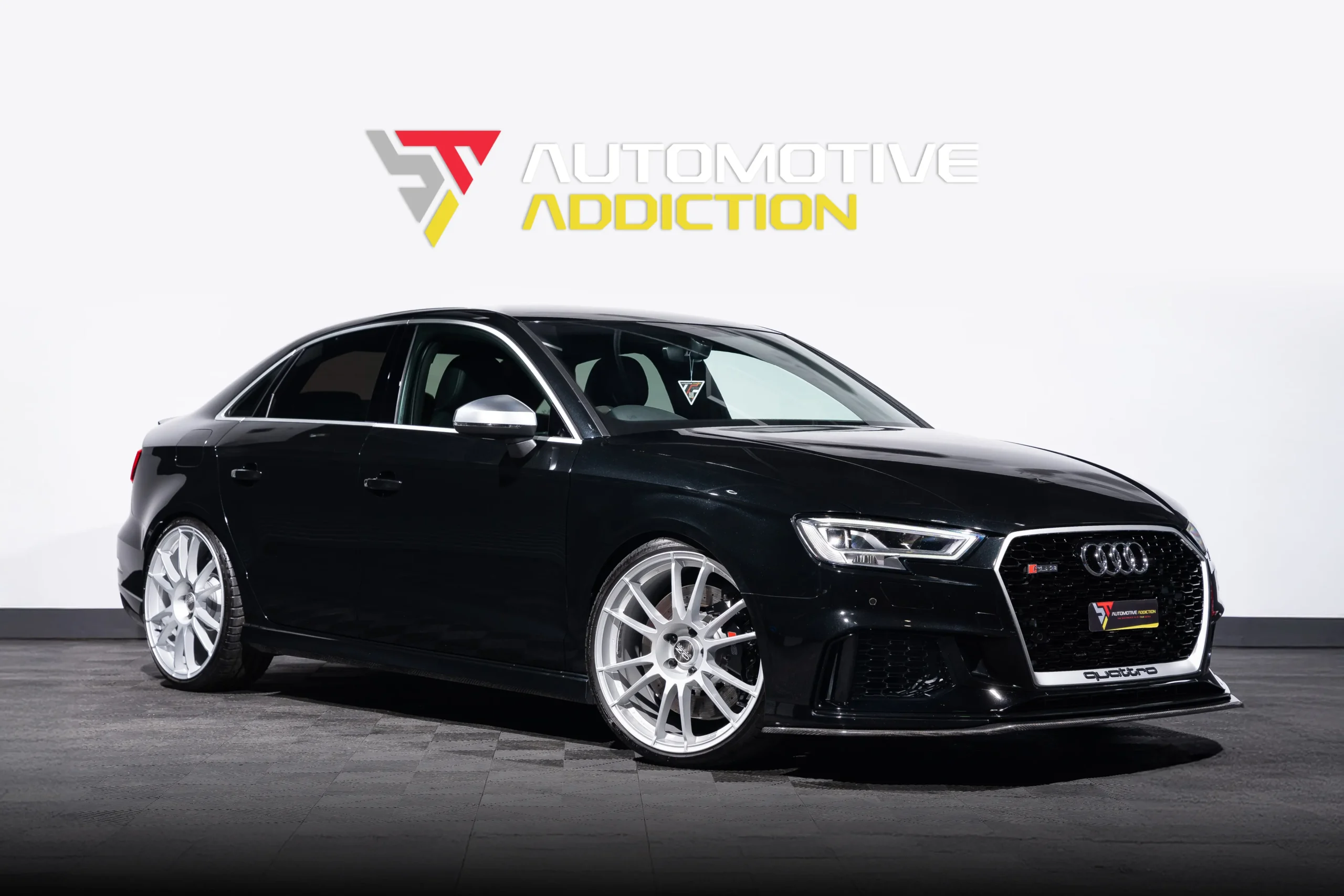 Audi RS3 DAZA Saloon MRC Stage 2 Mythos Black Front angle