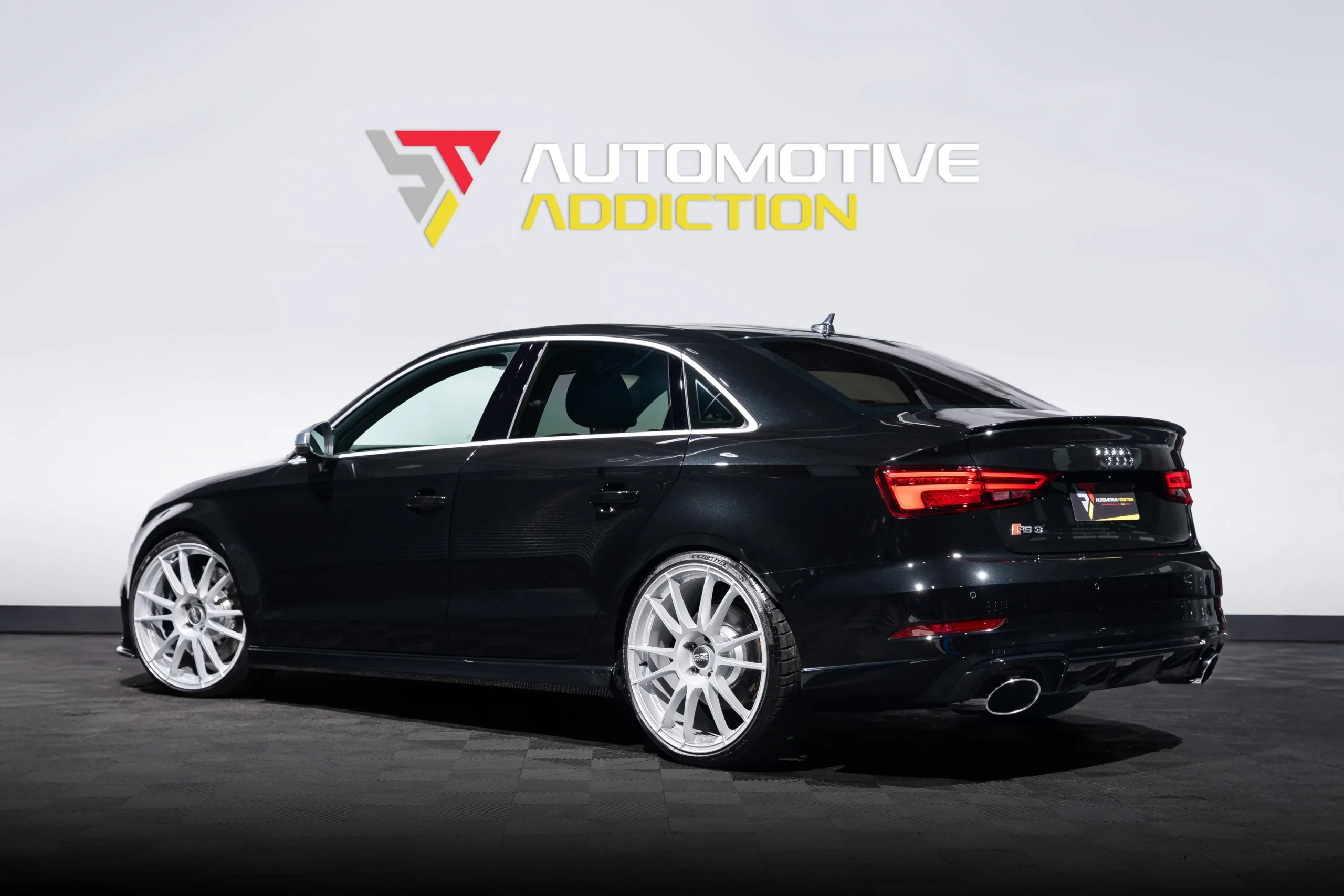 Audi RS3 DAZA Saloon MRC Stage 2 Mythos Black Rear angle
