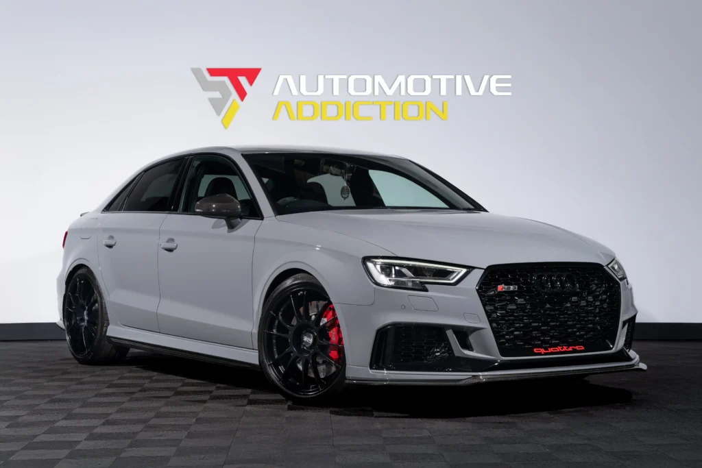Nardo Grey Audi RS3 8V DAZA Saloon Stage 3 Front