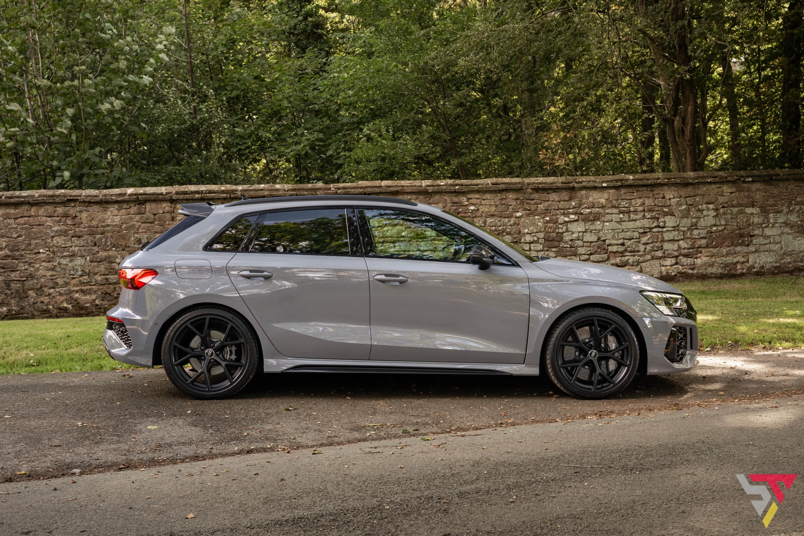 Audi RS3 8Y Nardo Grey Audi Exclusive Side Angle